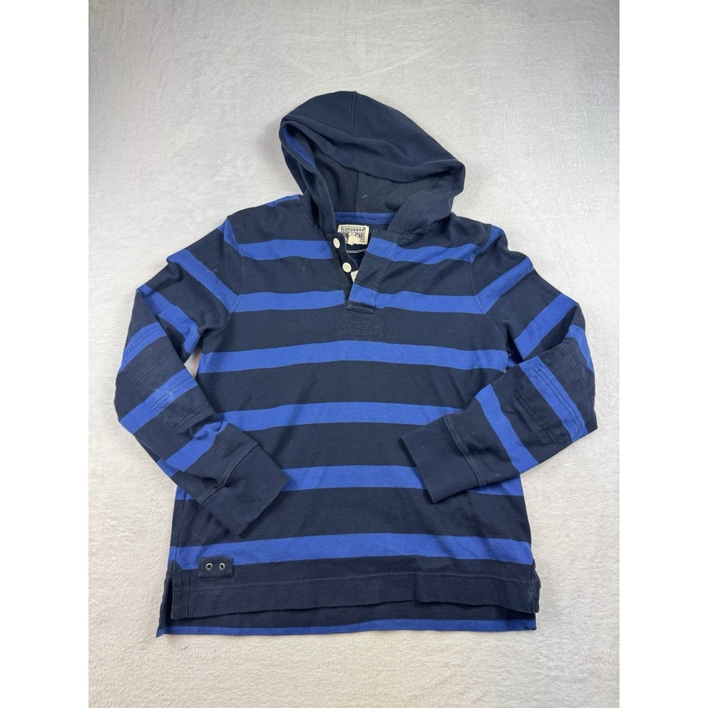 Mens Converse One Star Rugby Long Sleeve Shirt With Hood Medium Skater Street